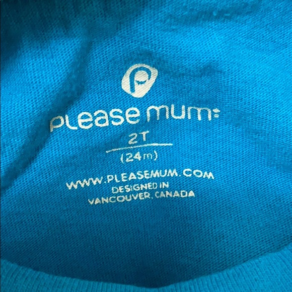 3/$15 Please Mum Bright Blue Toddler Tee - Picture 8 of 8